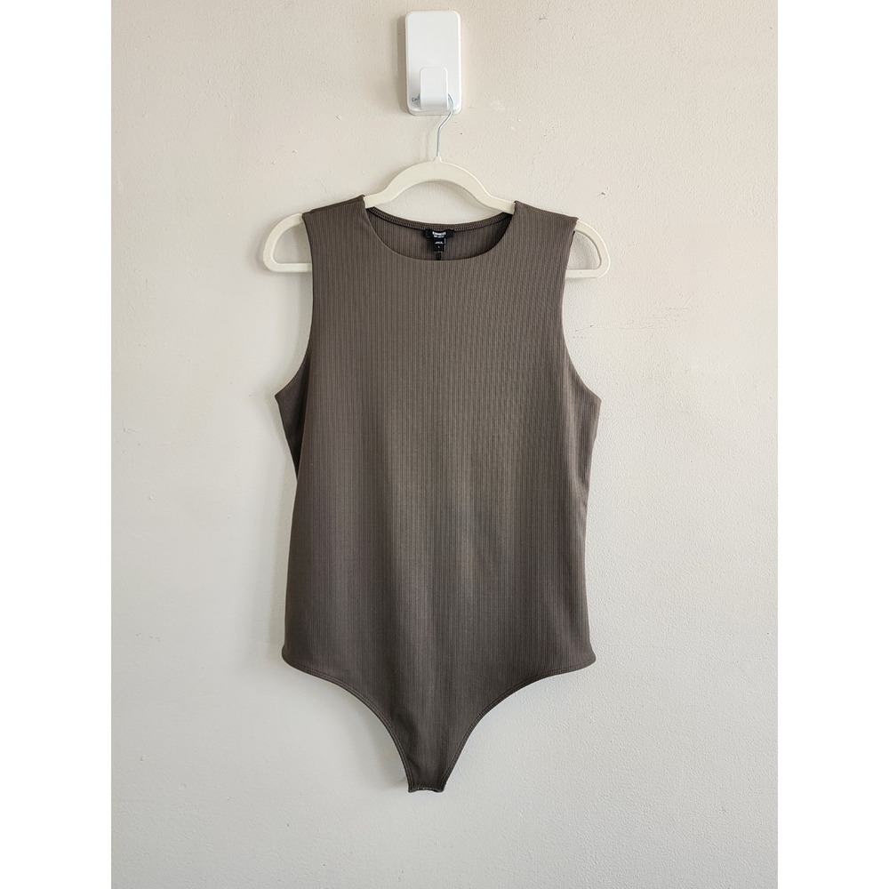 Express NWT Body Contour Bodysuit Large Sleek Modern Minimalist Versatile Chic